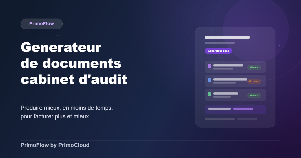 Générateur documents cabinet d'audit
